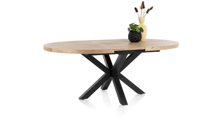 Henders en Hazel Metalox Rond Uitschuiftafel