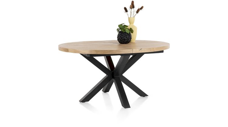 Henders en Hazel Metalox Rond Uitschuiftafel