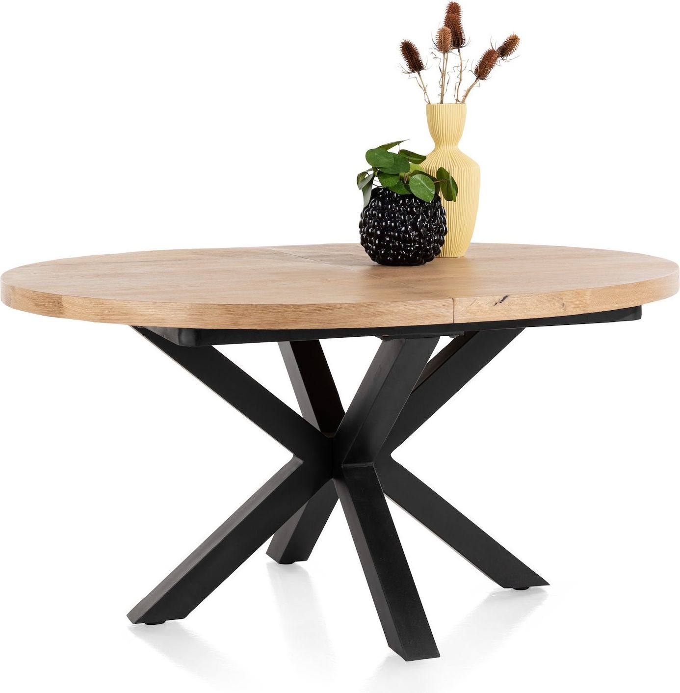 Henders en Hazel Metalox Rond Uitschuiftafel