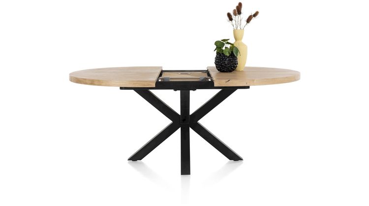 Henders en Hazel Metalox Rond Uitschuiftafel