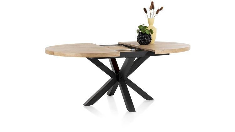 Henders en Hazel Metalox Rond Uitschuiftafel