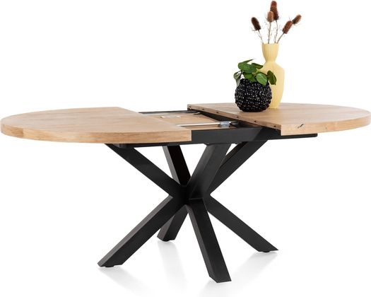 Henders en Hazel Metalox Rond Uitschuiftafel