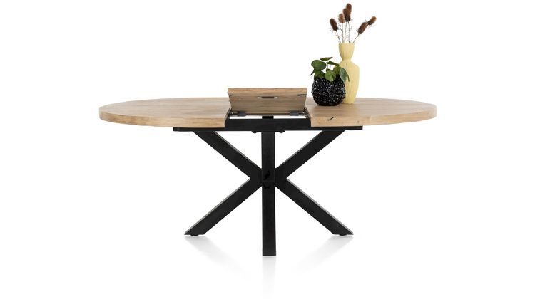 Henders en Hazel Metalox Rond Uitschuiftafel