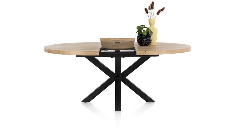 Henders en Hazel Metalox Rond Uitschuiftafel