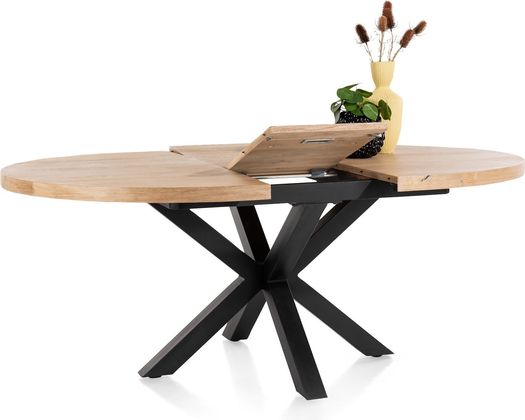 Henders en Hazel Metalox Rond Uitschuiftafel