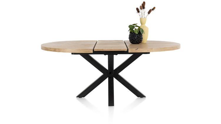 Henders en Hazel Metalox Rond Uitschuiftafel