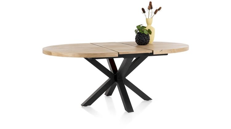 Henders en Hazel Metalox Rond Uitschuiftafel