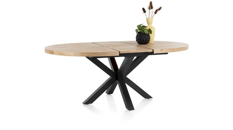 Henders en Hazel Metalox Rond Uitschuiftafel