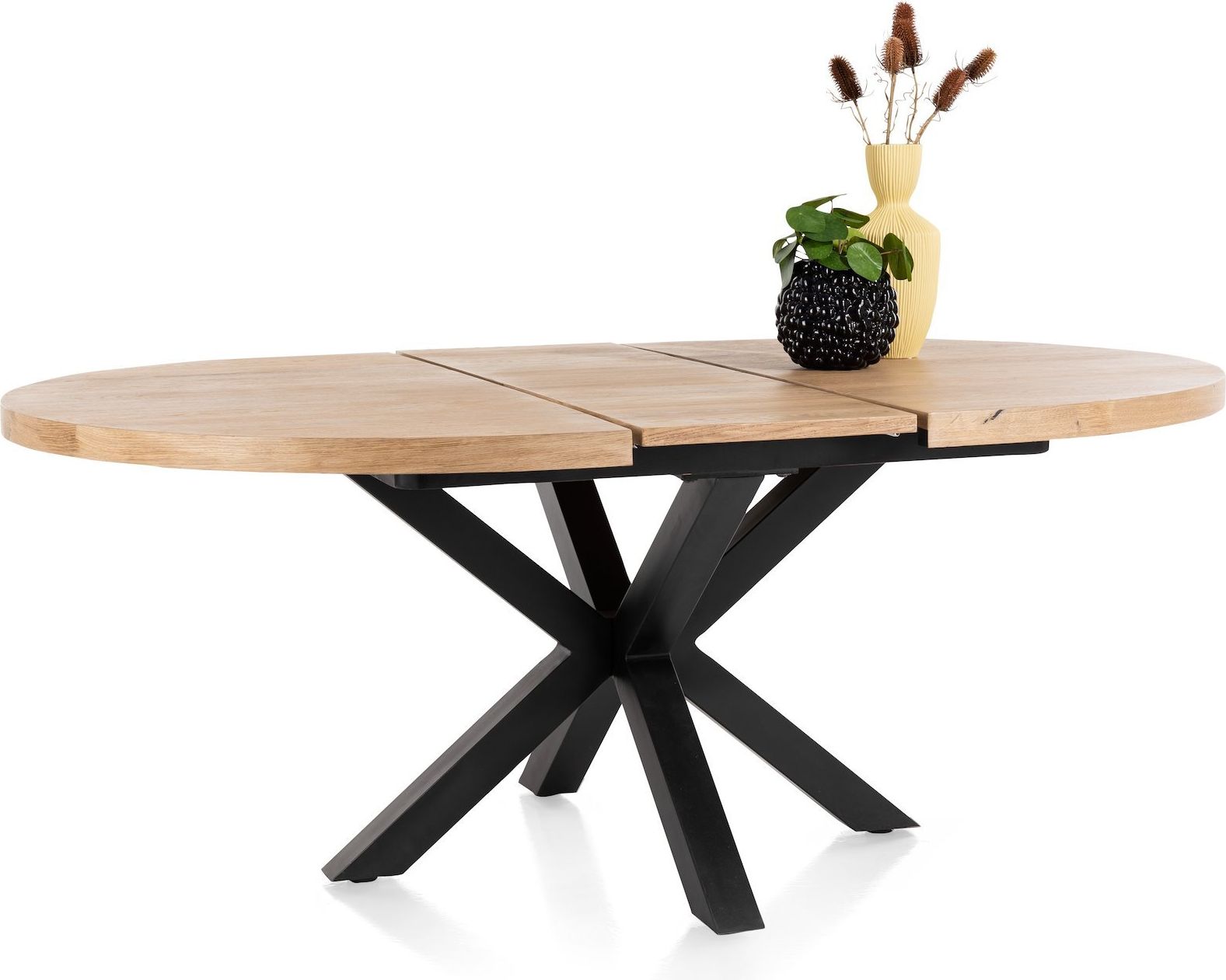 Henders en Hazel Metalox Rond Uitschuiftafel