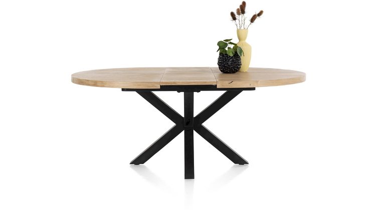 Henders en Hazel Metalox Rond Uitschuiftafel