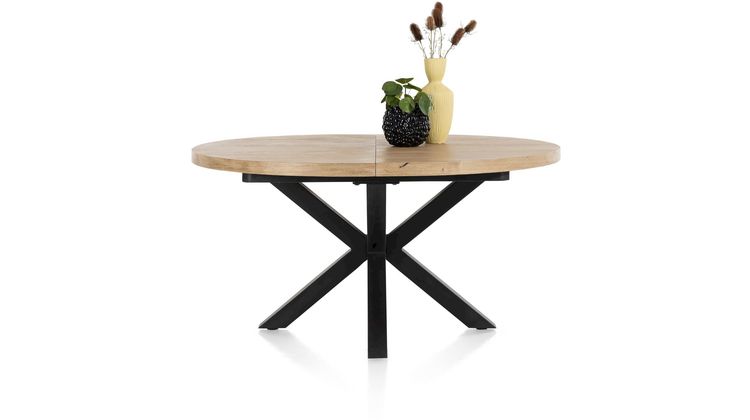 Henders en Hazel Metalox Rond Uitschuiftafel