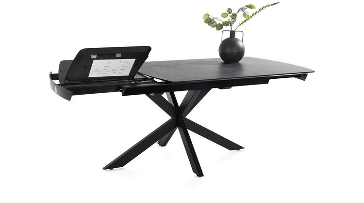 Henders en Hazel Pavalon Antraciet Uitschuiftafel
