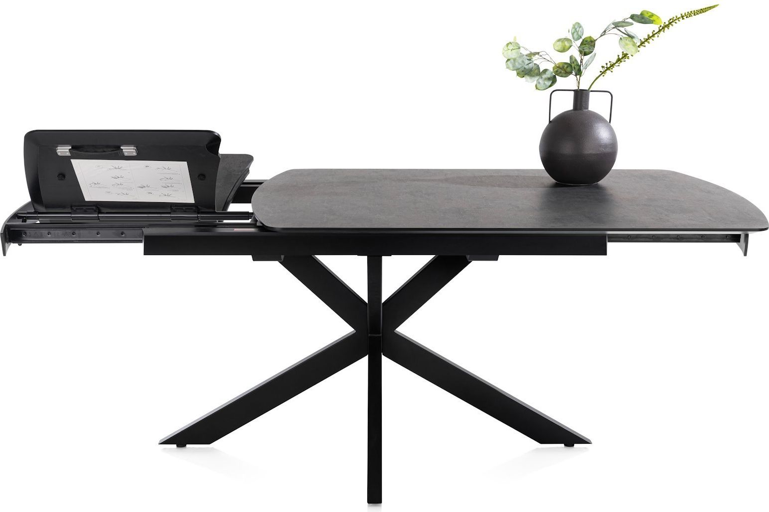 Henders en Hazel Pavalon Antraciet Uitschuiftafel