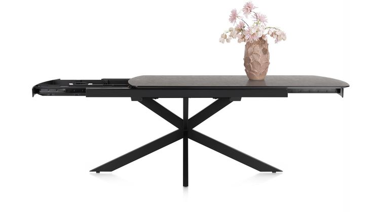 Henders en Hazel Pavalon Antraciet Uitschuiftafel