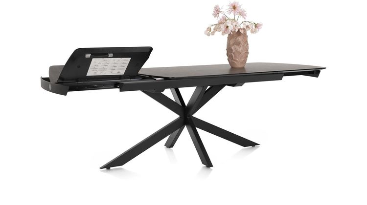 Henders en Hazel Pavalon Antraciet Uitschuiftafel