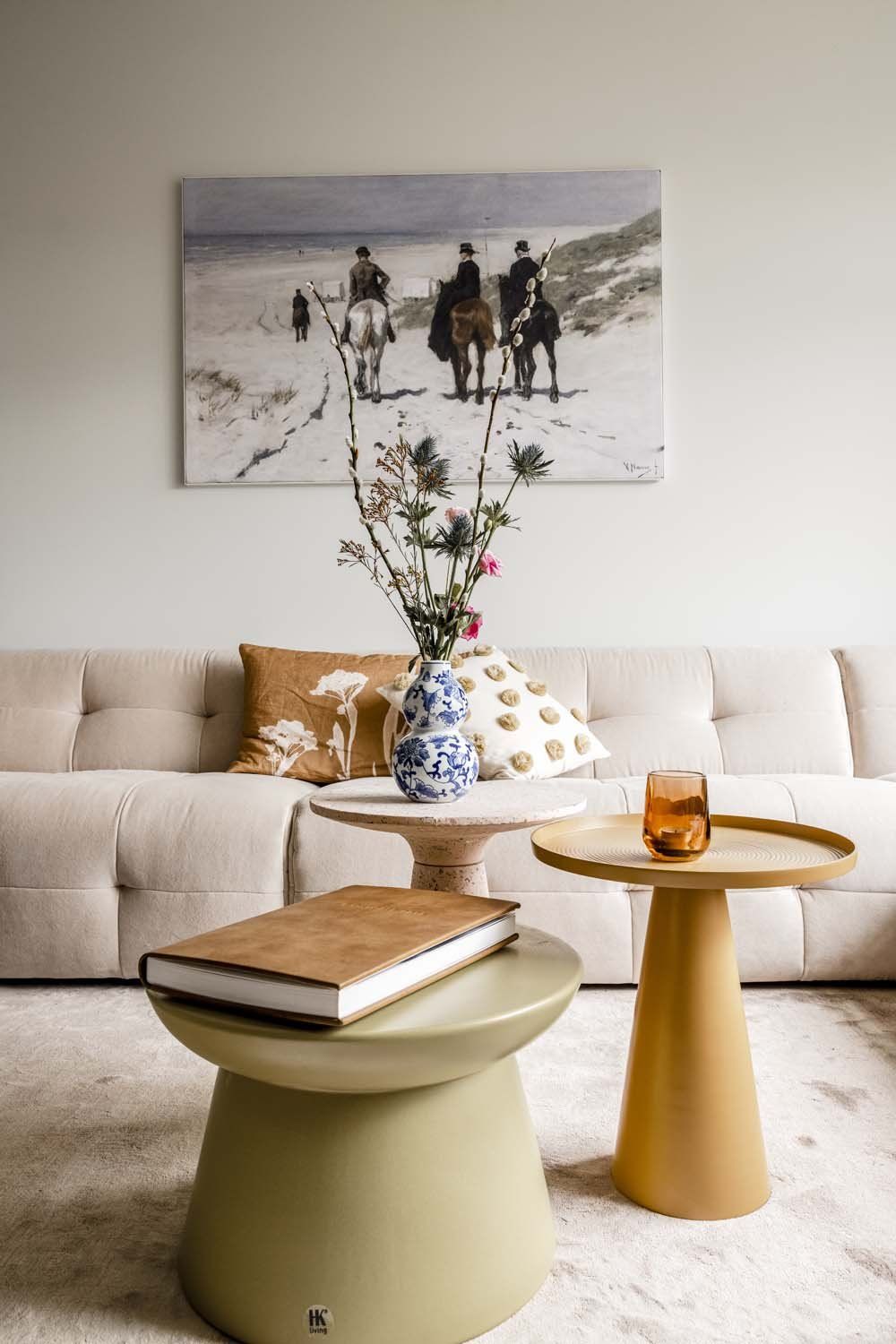 HKLIVING Earthenware XL Bijzettafel