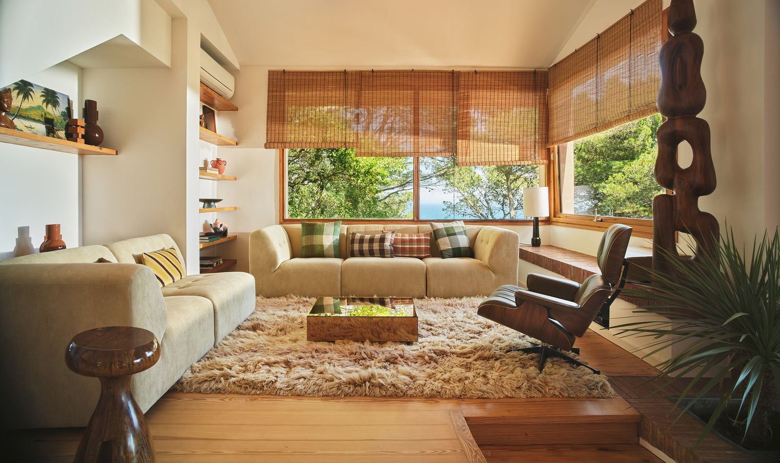 HKLIVING Fluffy Square Vloerkleed