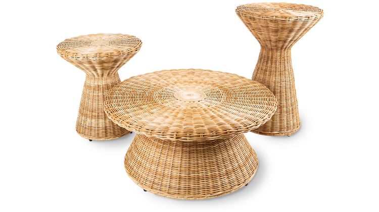 HKliving Rattan Salontafel