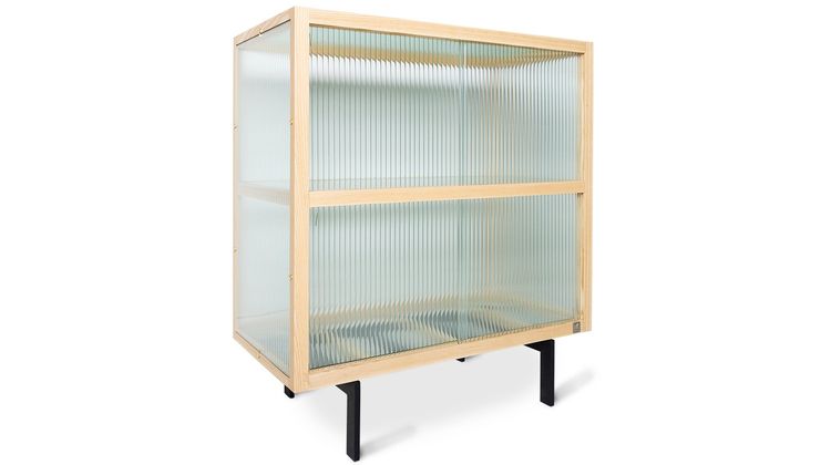 HKLIVING Ribbed Glass Opbergkast