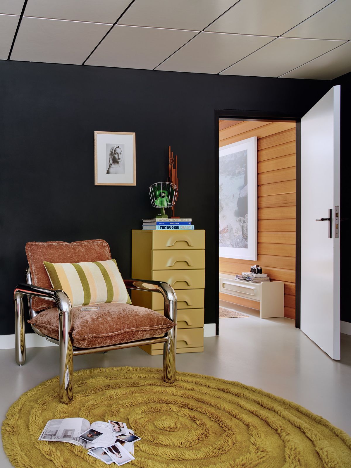 HKLIVING Round Woolen Rug Seaweed Vloerkleed