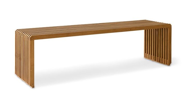 HKLIVING Slatted L Bank