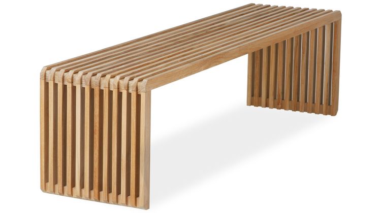 HKLIVING Slatted L Bank