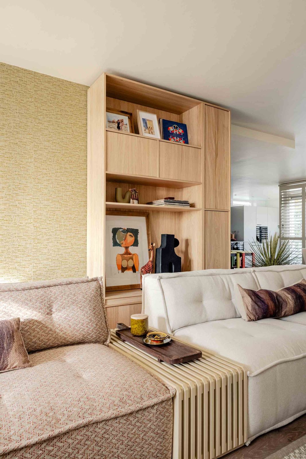HKLIVING Slatted L Bank