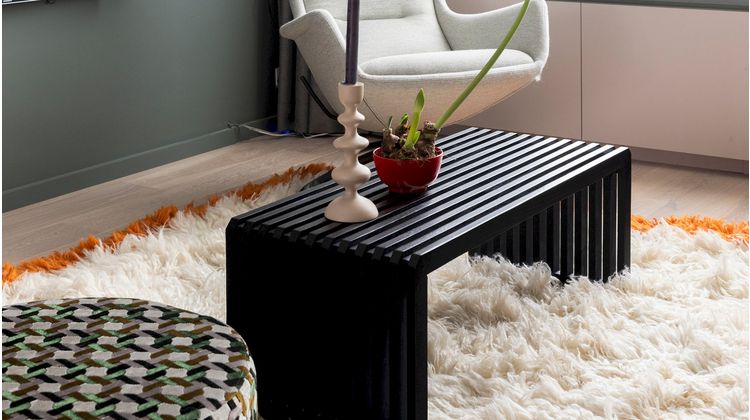 HKLIVING Slatted M Bank