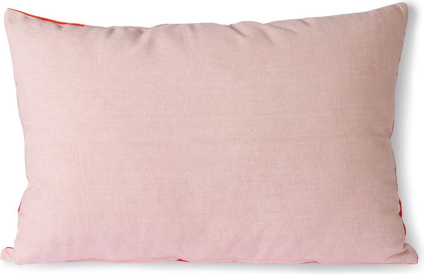 HKLIVING Striped Velvet Koraal Sierkussen