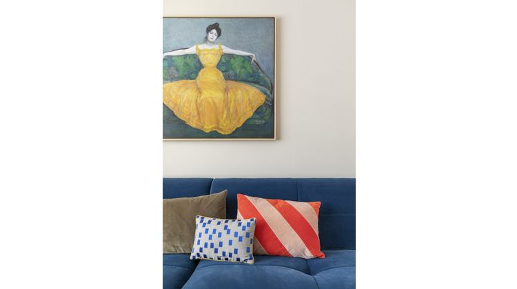 HKLIVING Striped Velvet Koraal Sierkussen