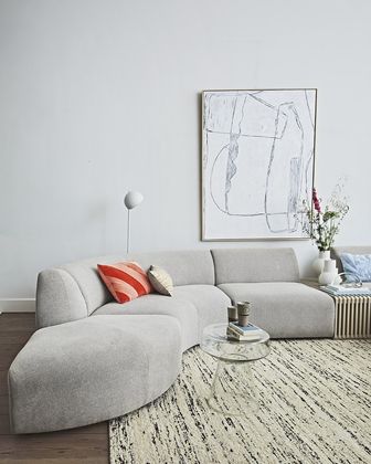 HKLIVING Striped Velvet Koraal Sierkussen