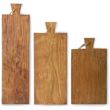 HKliving Teak Set van 3 Broodplank