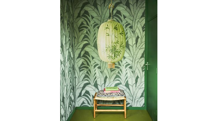 HKliving Traditional Lantern Bamboo Hanglamp