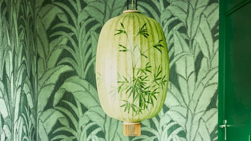 HKliving Traditional Lantern Bamboo Hanglamp