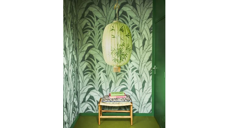 HKliving Traditional Lantern Bamboo Hanglamp