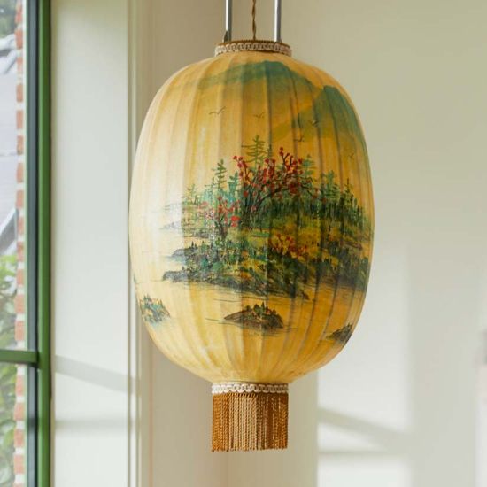 HKliving Traditional Lantern Landscape Hanglamp