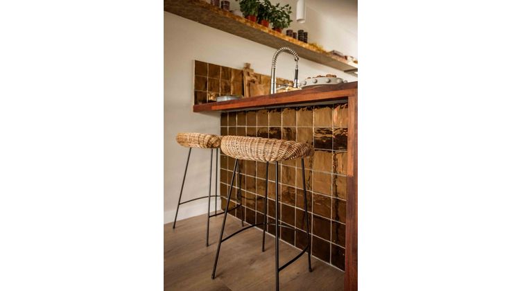 HKLIVING Wicker Barkruk