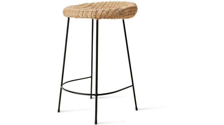 HKLIVING Wicker Barkruk