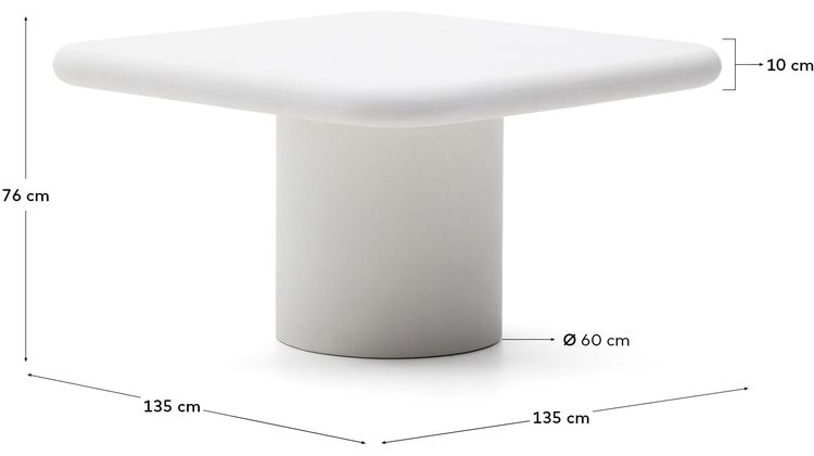 Kave Home Addaia Vierkante Eettafel