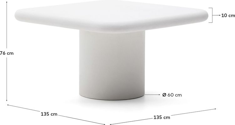 Kave Home Addaia Vierkante Eettafel
