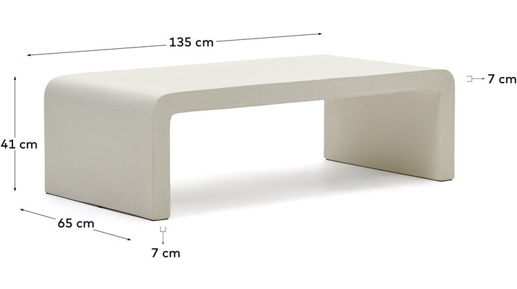 Kave Home Aiguablava Rechthoekige Salontafel