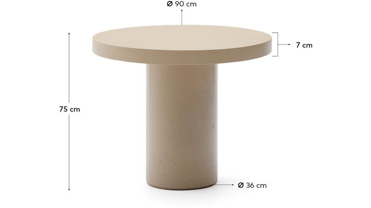 Kave Home Aiguablava S Tuintafel