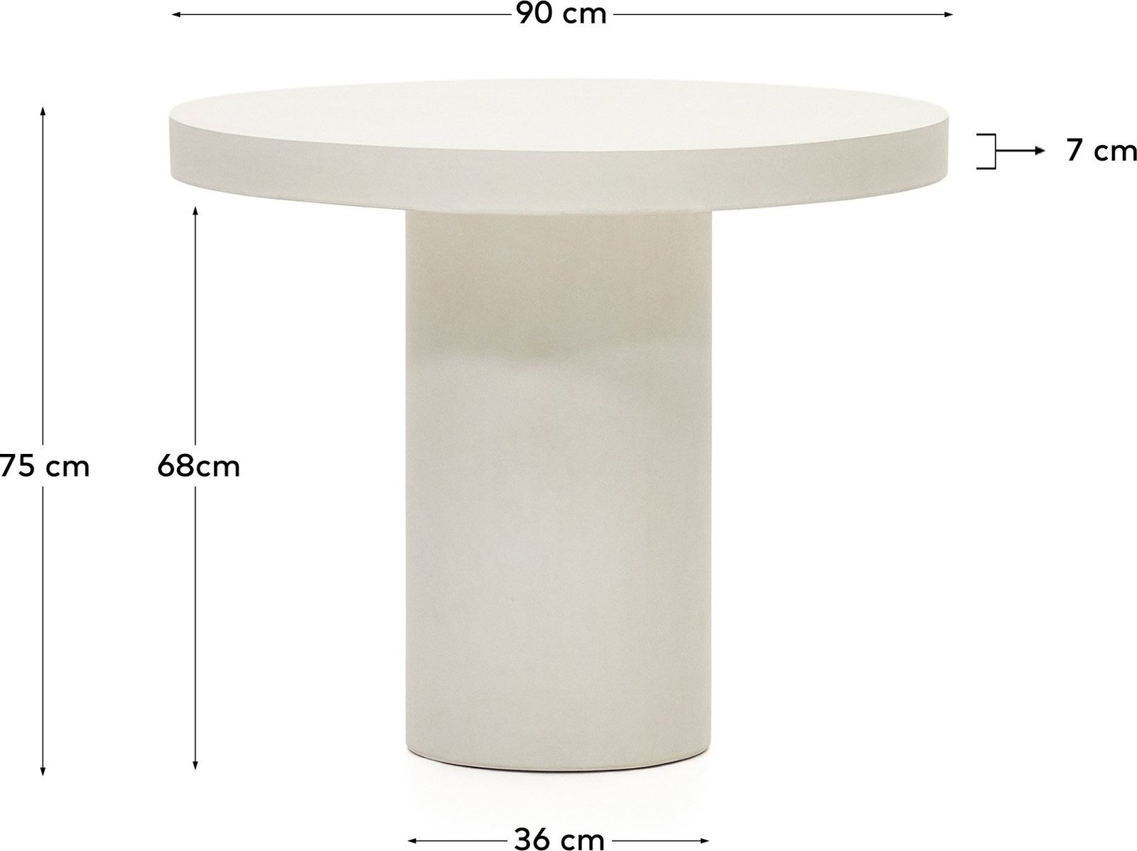 Kave Home Aiguablava S Tuintafel