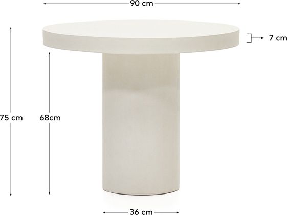 Kave Home Aiguablava S Tuintafel