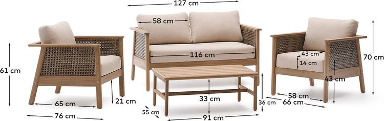 Kave Home Alabe Loungeset