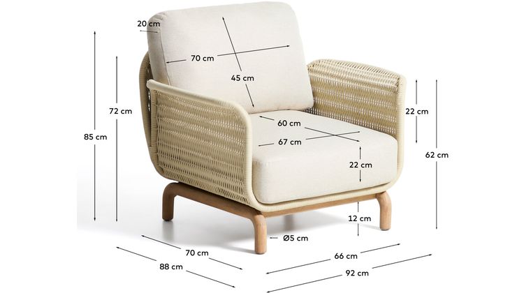 Kave Home Alipa Outdoor Fauteuil