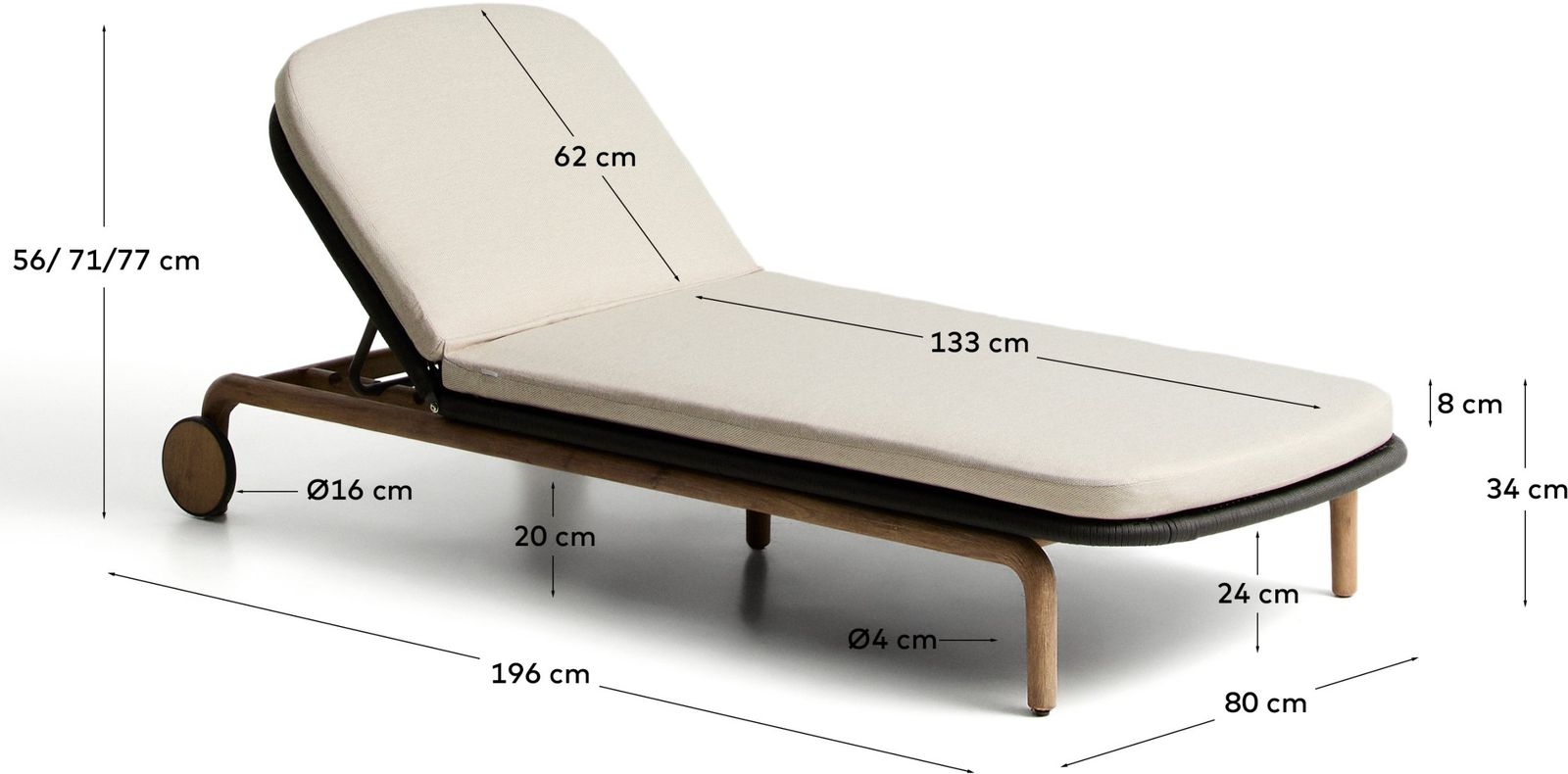 Kave Home Alipa Outdoor Ligstoel