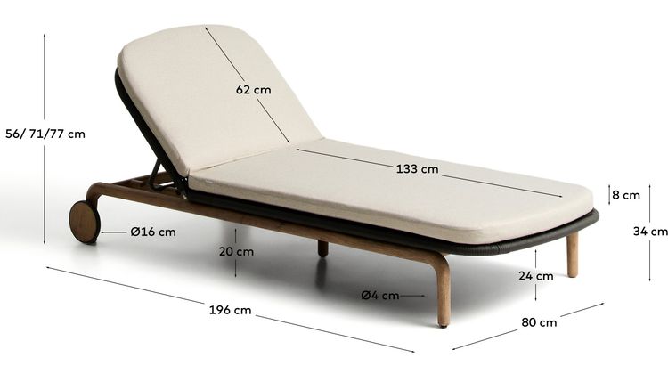 Kave Home Alipa Outdoor Ligstoel