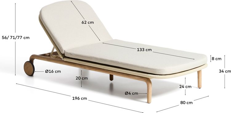 Kave Home Alipa Outdoor Ligstoel