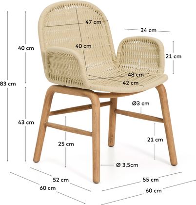 Kave Home Alipa Tuin Armstoel